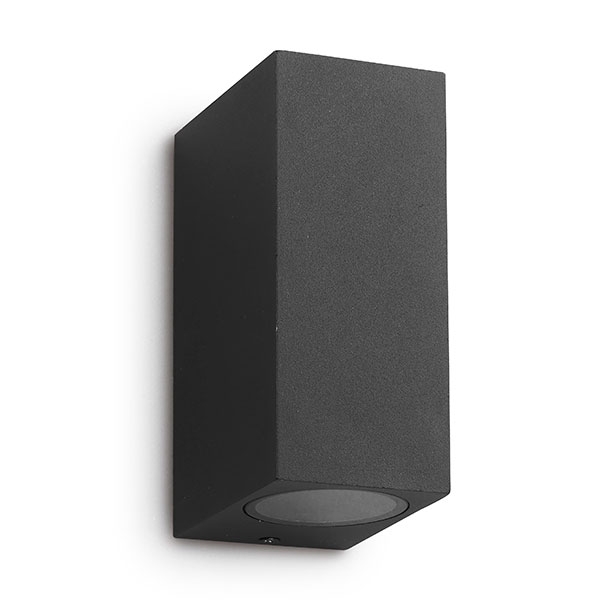 RECTANGULAR GU10 PARA 2 DICROICAS NEGRO