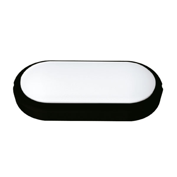 TORTUGA LED OVALADA NEGRA 8W