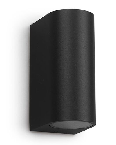 CILINDRICO GU10 PARA 2 DICROICAS NEGRO